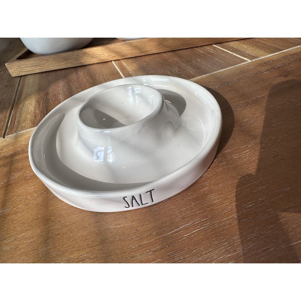 Rae Dunn SALT Margarita Glass Rimmer Ceramic Cocktail Barware